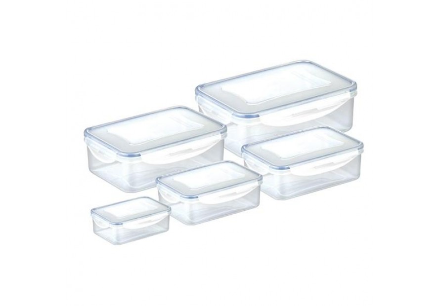 TESCOMA CONTENITORI ALIMENTI RETTANGOLARI PLASTICA 5 PZ FRESHBOX 892094